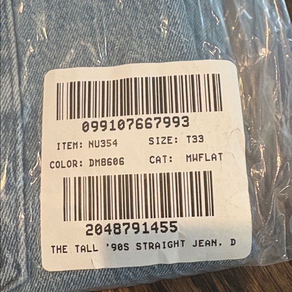 Madewell Women’s The Tall Straight Blue Hallstead Wash Women's Jeans Size 33 New - Picture 6 of 6